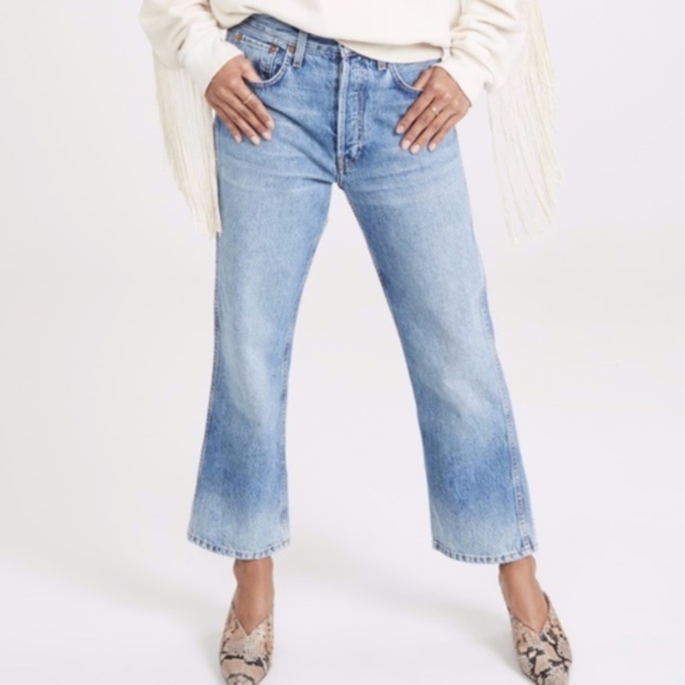 RE/DONE Low Slung Crop Rigid Jeans NWT